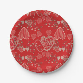 Krimsonrotes Vordrinenkerz Pappteller