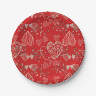 Krimsonrotes Vordrinenkerz Pappteller