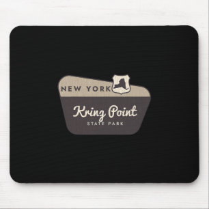 Kring Point State Park New York Willkommensschild Mousepad