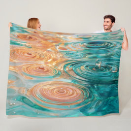 Kringel der Ruhe Abstrakte Wasserharmonie Fleecedecke