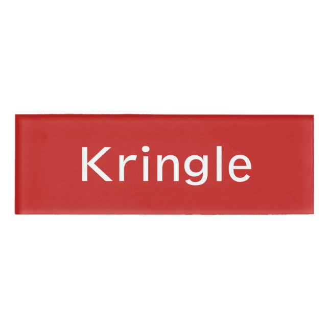 Kringle Name Tag Namenschild (Vorderseite)
