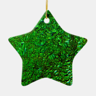 Krinkle grünes verschmolzenes Glas Keramik Ornament
