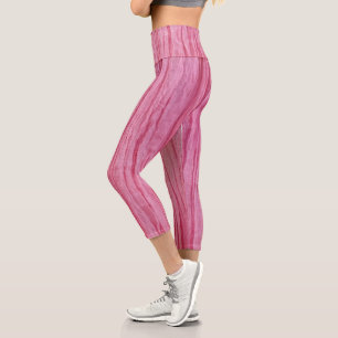 Krinklerrosa Krepe Capri Leggings