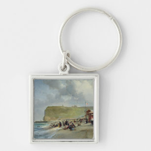 Krinolinen auf dem Strand, Fecamp, 1871 Schlüsselanhänger