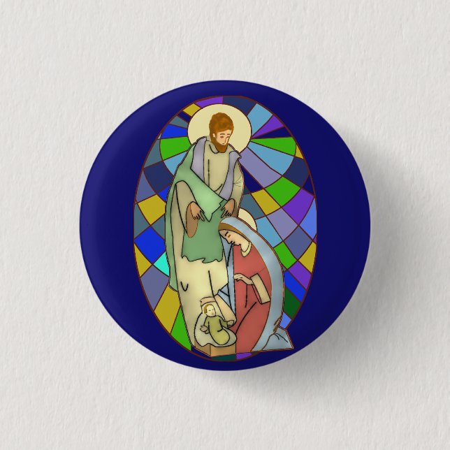Krippe aus gefestigtem Glas Button (Vorderseite)
