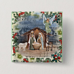 Krippe, Freude an der Welt, Button