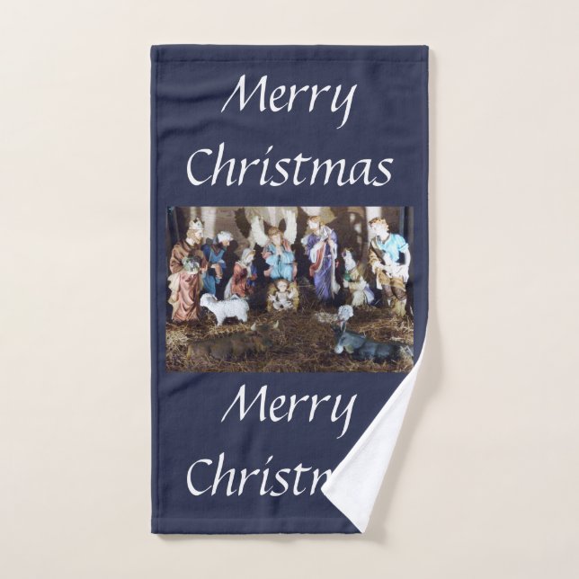 Krippe Frohe Weihnachtsbath Handtuch Set (Handtuch)