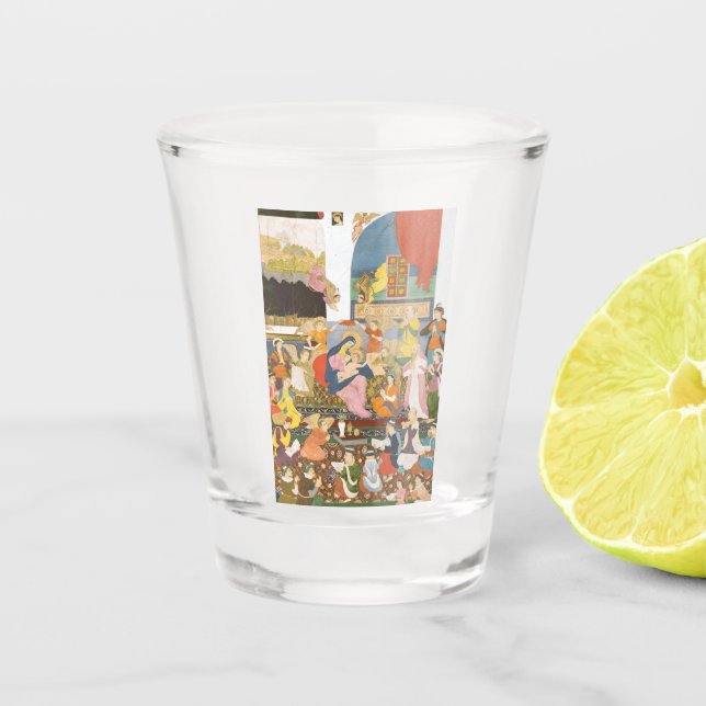 Krippe im indischen Stil Schnapsglas (Vorderseite)