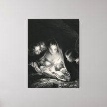 Krippe Jesus Jungfrau Mary Angels Schwarz-weiß