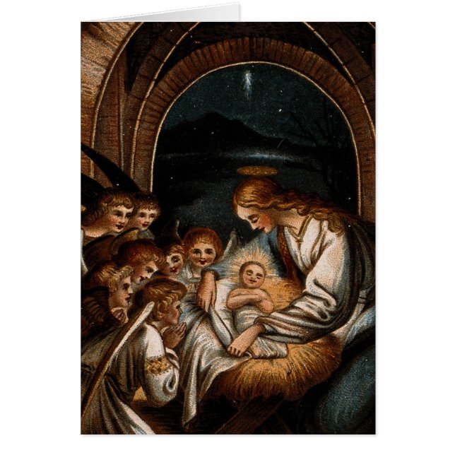 Krippe Jungfrau Mary Baby Jesus Angels Crib (Vorne)