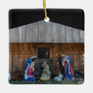 Krippe Keramikornament