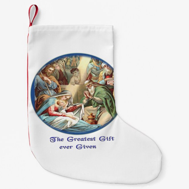 Krippe Kleiner Weihnachtsstrumpf (Vorderseite)