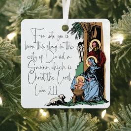 Krippe - Luke 2:11 Ornament Aus Metall