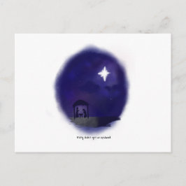 Krippe / Maria bekam kein Epidural Postkarte