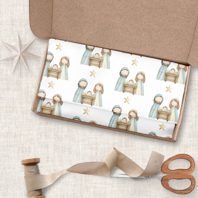 Krippe Mary Joseph Baby Jesus Weihnachten Seidenpapier (Von Creator hochgeladen)