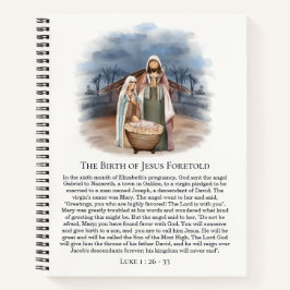 Krippe - Mary, Joseph & Newborn Baby Jesus Notizbuch