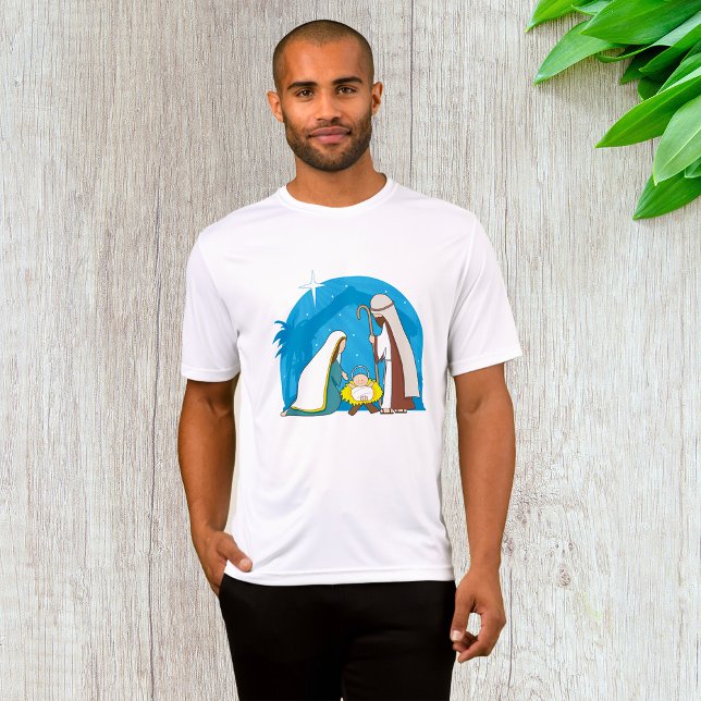 Krippe mit Mary Joseph und Baby Jesus T-Shirt (Von Creator hochgeladen)