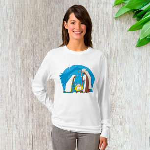 Krippe mit Mary Joseph und Baby Jesus T-Shirt