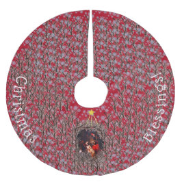 Krippe Polyester Weihnachtsbaumdecke