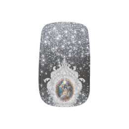 Krippe Schöne Elegante Imitate Glitzer Minx Nagelkunst