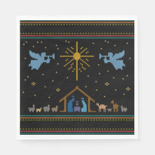 Krippe - Ugly Christmas Sweater Style Serviette