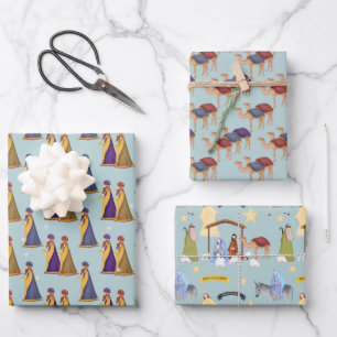 Krippe und drei Weisen Geschenkpapier Set