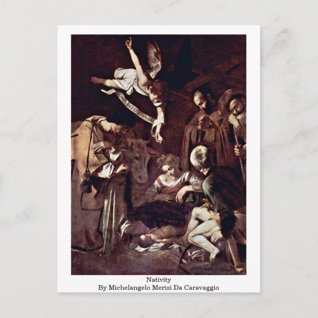 Krippe von Michelangelo Merisi Da Caravaggio Postkarte (Vorderseite)