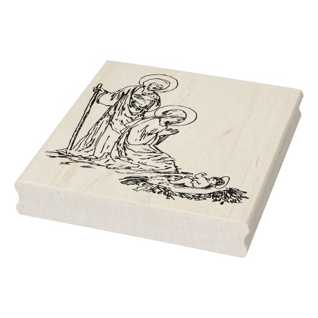 Krippenbaby Jesus Illustration Kunst Briefmarke Gummistempel (Stempel)
