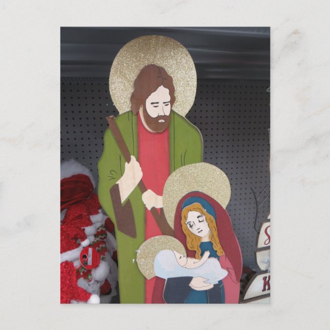 Krippenfiguren Postkarte (Vorderseite)