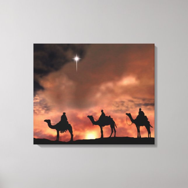 Krippengeschenke für Weihnachten Leinwanddruck (Vorderseite)