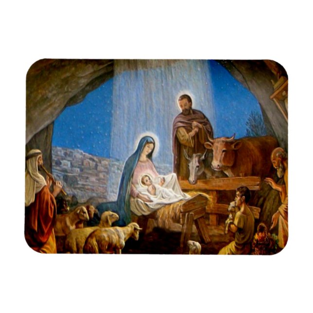 Krippengeschenke für Weihnachten Magnet (Horizontal)
