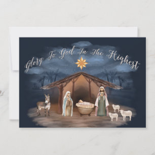 Krippenglorie zu Gott Weihnachten Christliches Fot