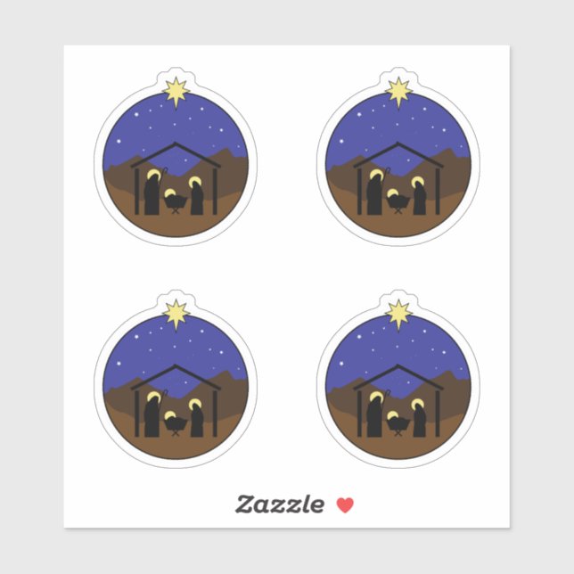 Krippenheilkunst Aufkleber (Blatt)