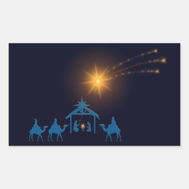 Krippensticker Rechteckiger Aufkleber (Vorderseite)