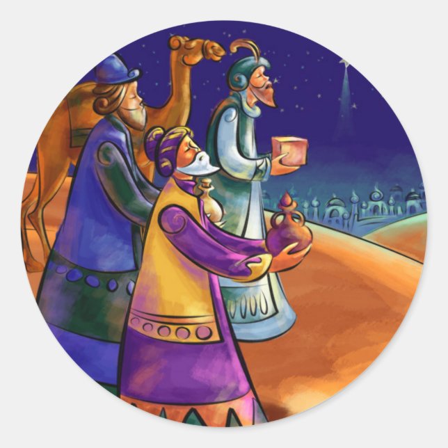 Krippensticker Runder Aufkleber (Vorderseite)