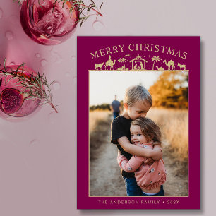 Krippenszene Jesuskind Christus Feiertagskarte