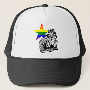 Kris Alan Grizzlybär Regenbogen Truckerkappe