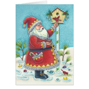 KRIS KRINGLE & CARDINAL CHRISTMAS GREELETTE B