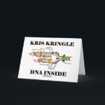 Kris Kringle DNS Innere (DNS-Reproduktion) Feiertagskarte<br><div class="desc">Fühlen Sie sich wie eine Sankt manchmal? Genießen Sie, Kris Kringle zu spielen? Stellen Sie Ihren Feiertagsgeist mit irgendwelchen wry wissenschaftlichen DNA-Reproduktionsgeschenken zur schau, welche die Führungs- und Verzögerungsstränge, zusammen mit dem Sprichwort "Kris Kringle DNA-Innere" kennzeichnen. Gelassen anderen wissen Sie, dass der Sankt-Geist innerhalb Ihrer Gene mit irgendwelchen wry wissenschaftlichen...</div>