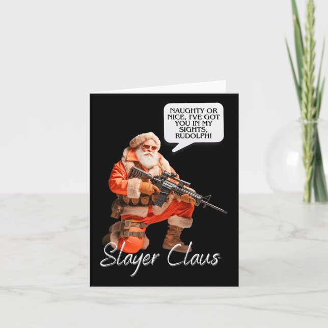 Kris Kringle Festliche Jagd Weihnachten Weihnachts Karte (Vorderseite)