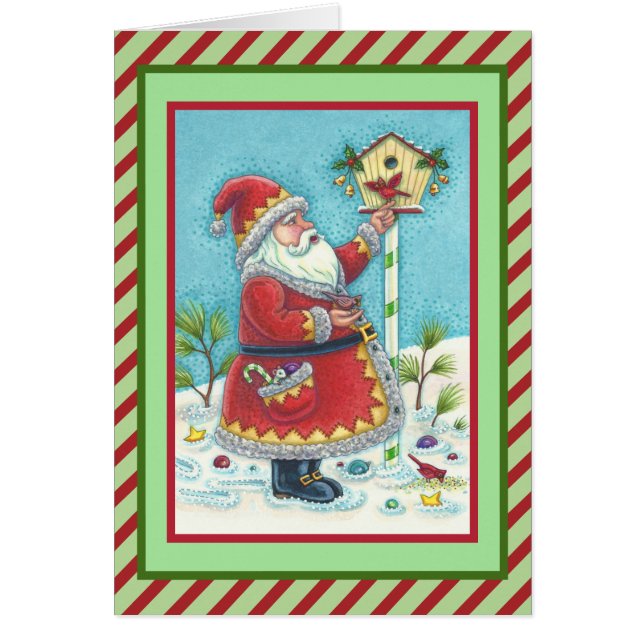 KRIS KRINGLE & KARDINAL CHRISTMAS GREETCARD V (Vorne)