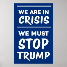 Krise Anti-Trump | Blau | Protest Poster