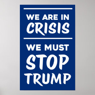 Krise Anti-Trump Blau Protest Poster