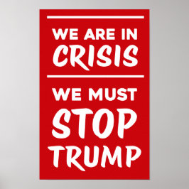 Krise Anti-Trump | Rot | Protest Poster