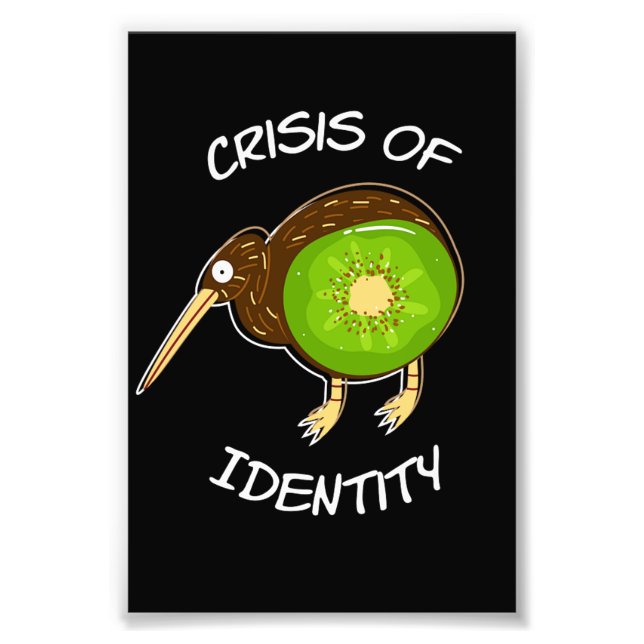 Krise bei der Identifizierung von Kiwi-Vogelfrücht Fotodruck (Vorne)