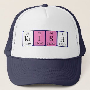 Krish Periodensystem-Namenhut Truckerkappe