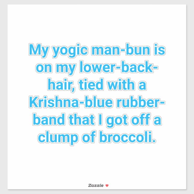 Krishna-Blue Yogic Man-Bun Hankamer Artjunkhaus Aufkleber (Blatt)