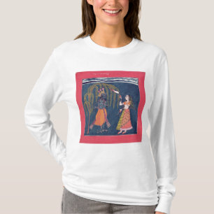 Krishna, das eine Flöte, vom 'Vahula spielt T-Shirt