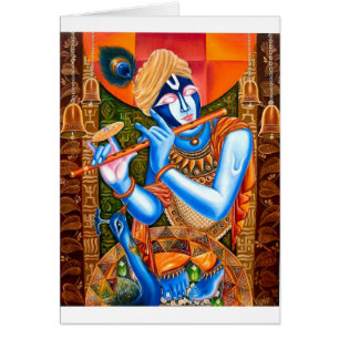 KRISHNA DAS FLÖTEN-SPIELER-INDISCHE ABSTRAKTE