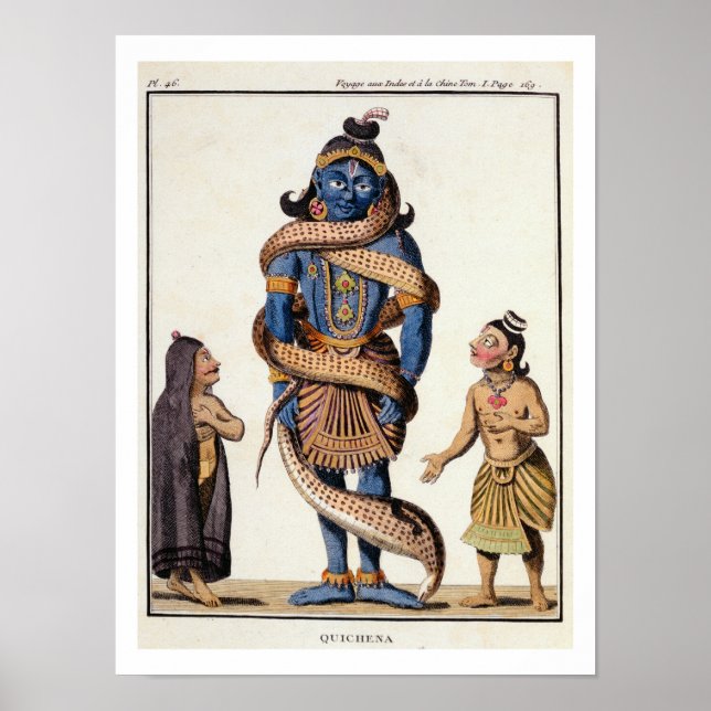 Krishna gequetscht von Kaliya Serpent, aus 'Voya Poster (Vorne)